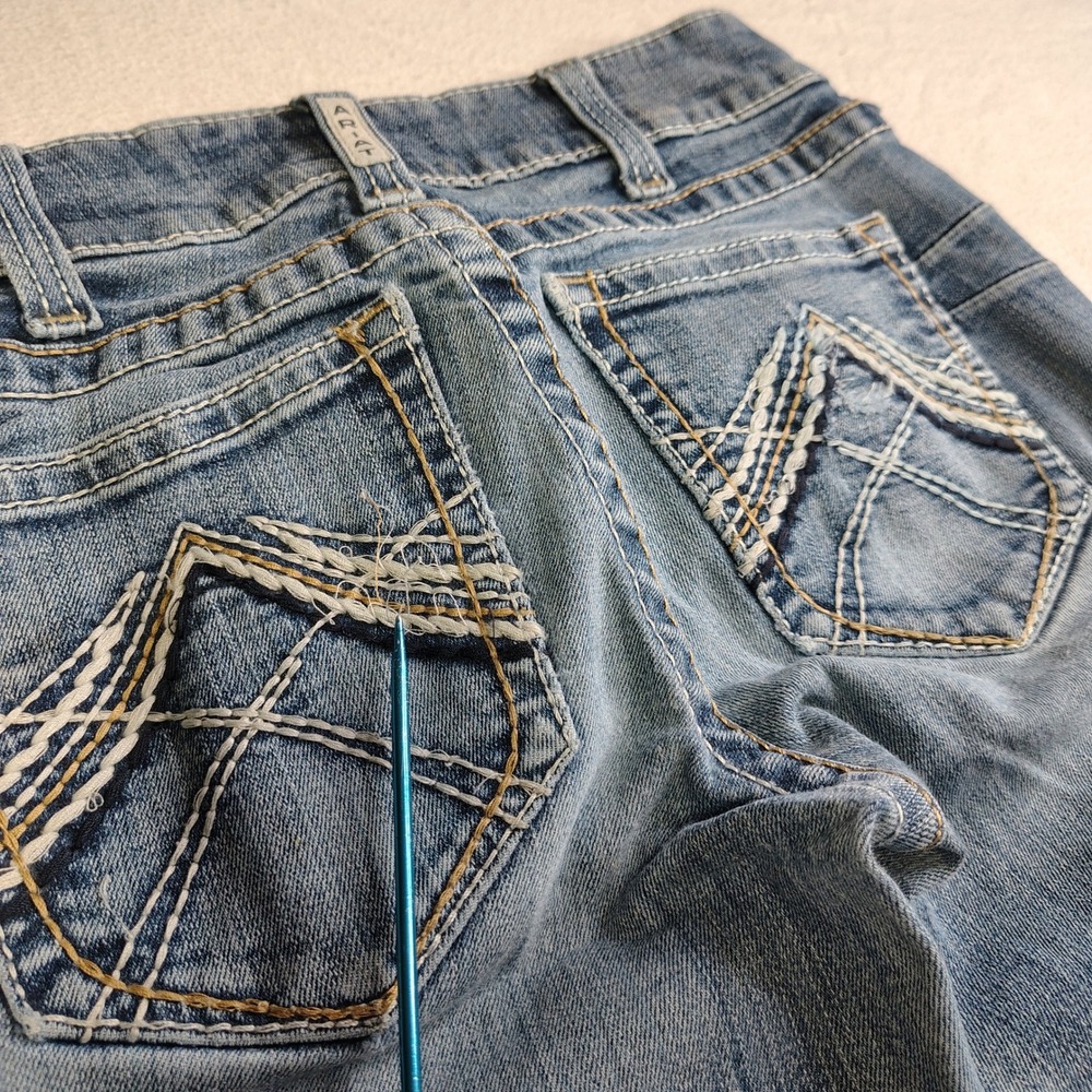 Ariat REAL Jeans Women 26R Mid Rise Stretch Whipstitch Boot Cut Western 10014022 - Picture 9 of 16